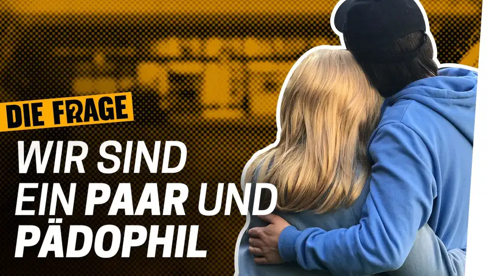 Titelbild von „Die Frage“: ein Paar von hinten, dazu die Zeile „Wir sind ein Paar und pädophil“