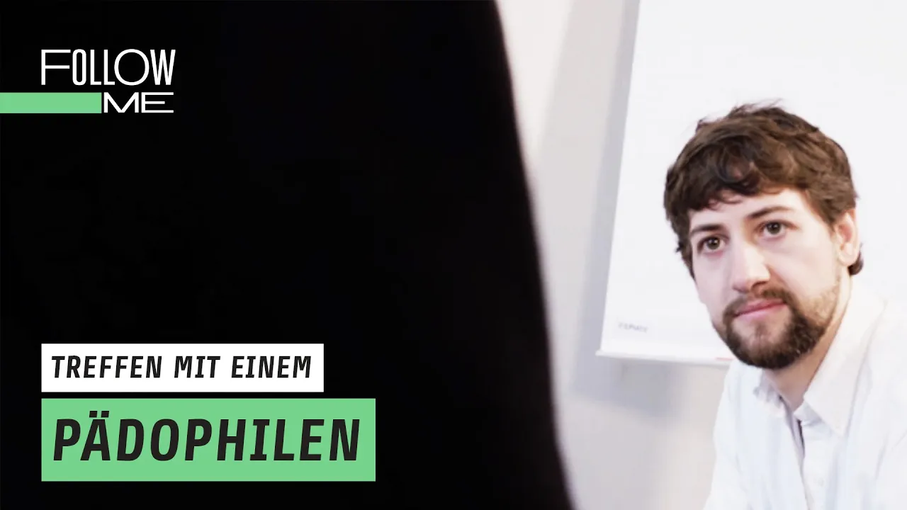 Titelbild von „Follow Me Reports“: ein junger Mann, dazu die Zeile „Treffen mit einem Pädophilen“