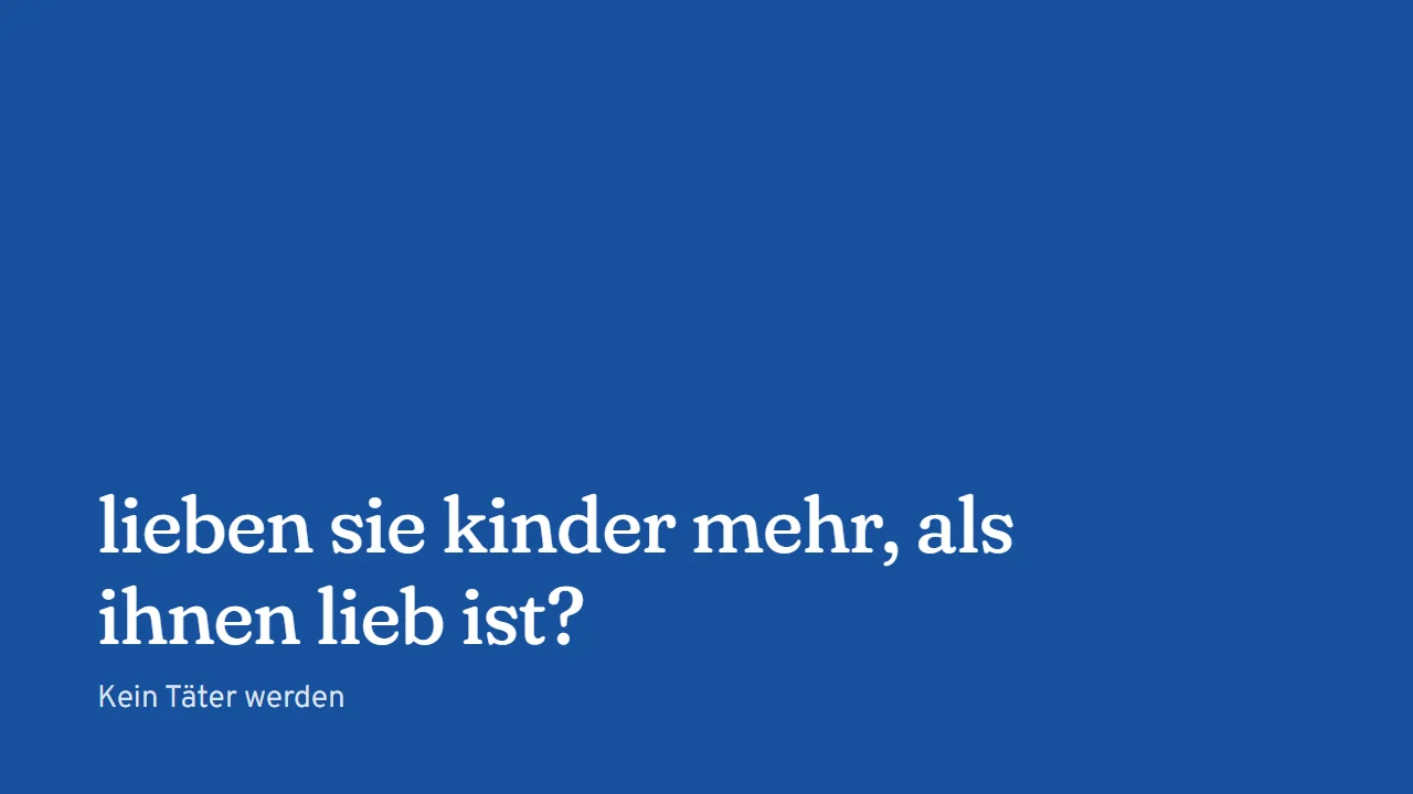 Titelkarte des Spots „lieben sie kinder mehr, als ihnen lieb ist?“